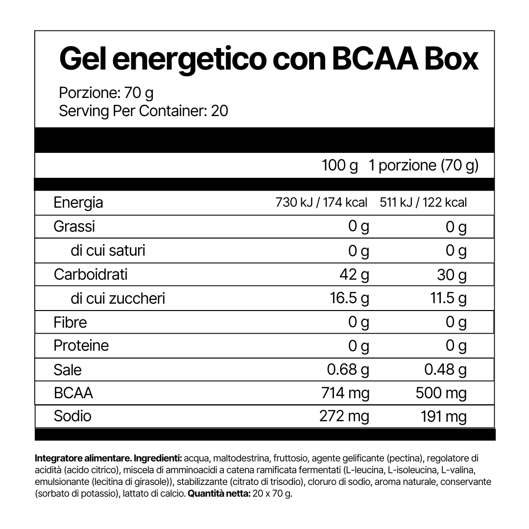 Gel energetico con BCAA Box - immagine 2